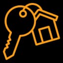 icon key and home for real estate