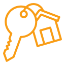 icon key and home for real estate